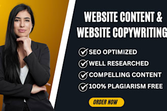 provide SEO website content, website copywriting and website content writer