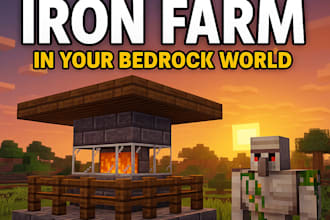 build an iron farm in your minecraft bedrock world