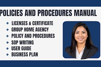 set up healthcare, group home with license, policy and procedure, sops, handbook