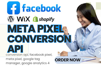 setup meta facebook pixel shopify, tiktok, GTM, ga4, fix conversion API tracking