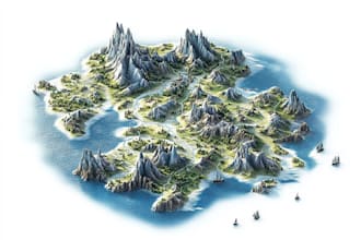 draw custom fantasy map illustration map event or city map