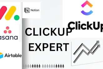 setup your workspace on clickup CRM, monday, notion templates,