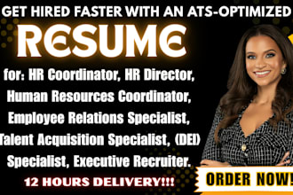 write HR resume for hris manager,human resources assistant, dei specialist, hrbp