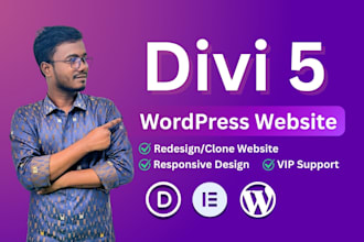 design premium divi 5 theme wordpress website with SEO optimization