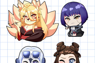 draw cute and cool chibi ilustration
