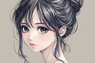 draw anime characters illustration