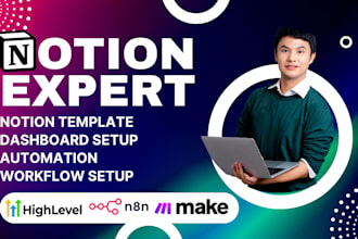 notion template design automation dashboard workspace setup notion expert