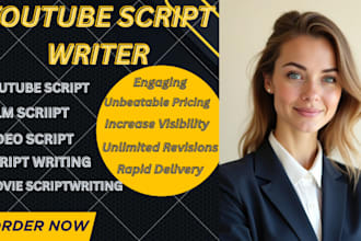 write youtube script script writing video script engaging video viral content