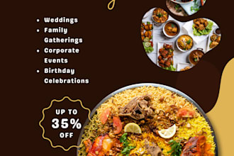 design creative party flyer, corporate flyer, food flyer, church flyer