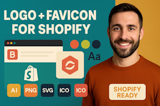 design a well attractive and professional favicon or logo for your shopify store