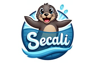 design sea seal mascot logo with express delivery