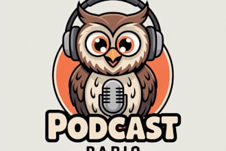 design high quality radio podcast mascot logo with creative concepts