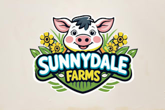 design wonderful cow mascot logo with unlimited revision