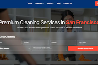 house office cleaning website, janitorial pressure washing, bookingkoala website