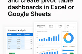 clean your data and create pivot table dashboards in excel and google sheets