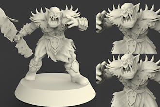 make 3d miniature warhammer 40k 3d creature 3d figurine for tabletop dnd games