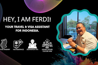 assist with indonesia travel planning and visa support