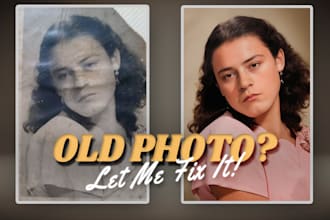 repair, restore, and enhance old or damaged photographs