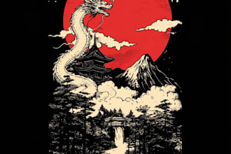 design a unique and edgy custom t shirt design