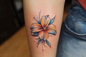 draw unique custom tattoo any tattoo design, tattoo artist