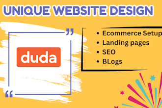 do duda online store setup, duda website design, and duda landing page, blog