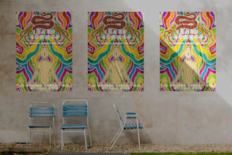 make trippy art in psychedelic style