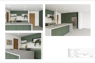 do 3d modelling of your kitchen and draw kitchen elevations