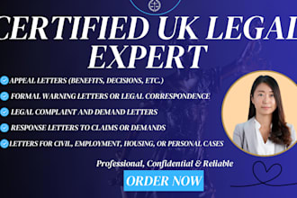 prepare or edit legal letters, complaints, appeal letters, and demand letters