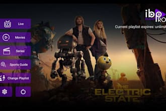 design iptv apps UI smarter pro, tivimate, ibo player, xciptv, nextv in figma
