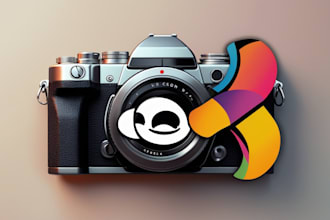 design dslr camera mascot logo in very short time