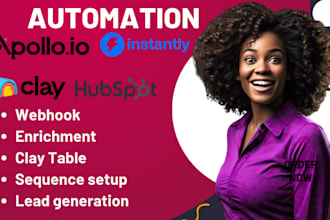 setup clay com workflow apollo io sequence hubspot automation enrichment webhook