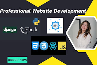 professional django, flask, HTML, and python custom website development