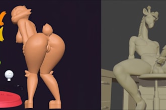 3d sculpting stl file for nsfw figurines,3d print resin models,cartoon anime toy