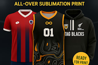 custom jersey design for sublimation all over printing any sport