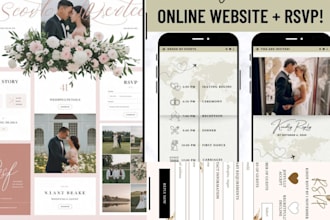 create a wedding website with digital invitation and rsvp features