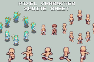 pixel art character sprite sheet pokemon sprite animation for rpg games