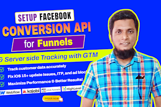 fix facebook conversion API with GTM for clickfunnel, gohighlevel,kajabi,webflow