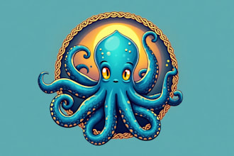 design awesome kraken mascot logo for you just in 12 hours