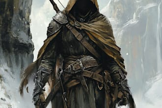 draw dnd character art, dnd party illustration