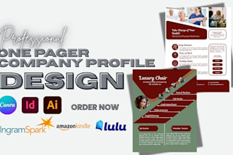 design digital brochure, company profile, one pager, annual report in print