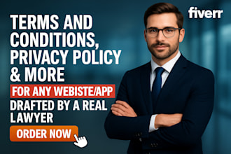 write privacy policy and terms and conditions for your website or app