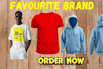create 200 HD 3d t shirt and hoodie mockups for your clothing brand