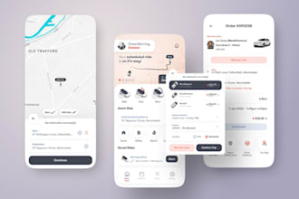 build carpooling app, ridesharing app, car rental app, taxi booking app, bus app