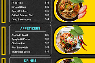design your menu card