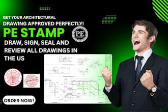 do all USA architectural drawings, adu, mep pe stamp, and review for city permit