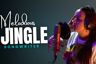 sing commercial jingle song, dj drops, radio jingle, podcast jingle intro jingle