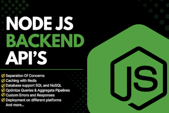 be your node js backend developer for making apis with express js