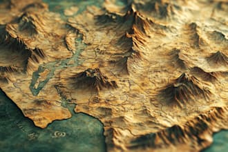 make fantasy map illustration for dnd, novels and games