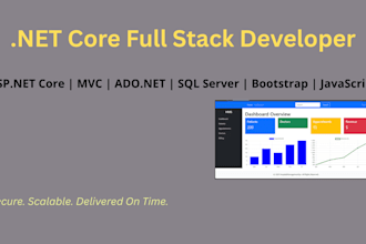 develop and fix asp dot net core mvc full stack web applications