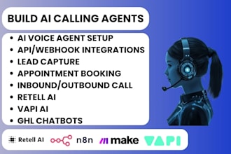 vapi ai retell ai inbound and outbound ai voice agent ghl chatbot make com